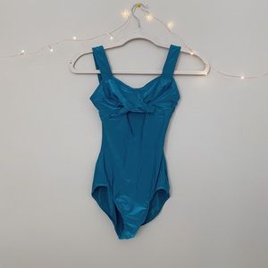 Mirella Shiny Turquoise Leotard